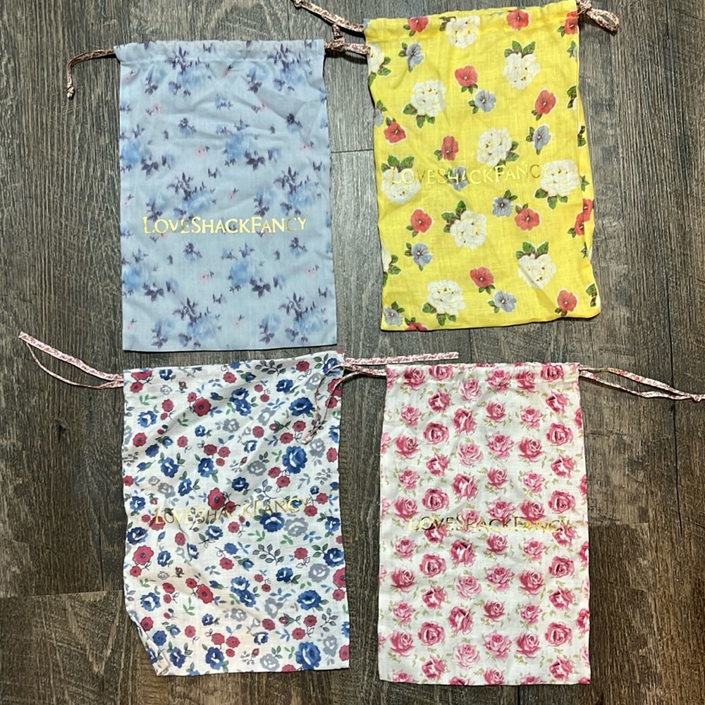 Set of 4 LoveShackFancy Dust Bags